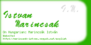 istvan marincsak business card